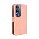 For vivo Y19s 4G Skin Feel Calf Texture Card Slots Leather Phone Case(Pink) - 3