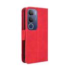 For vivo Y19s 4G Skin Feel Calf Texture Card Slots Leather Phone Case(Red) - 3