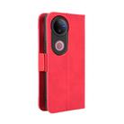 For vivo V50 5G Skin Feel Calf Texture Card Slots Leather Phone Case(Red) - 3