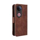 For vivo V50 5G Skin Feel Calf Texture Card Slots Leather Phone Case(Brown) - 3