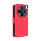 For vivo X200s 5G Skin Feel Calf Texture Card Slots Leather Phone Case(Red) - 3