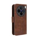 For vivo X200s 5G Skin Feel Calf Texture Card Slots Leather Phone Case(Brown) - 3
