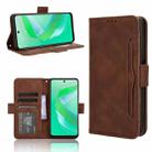 For Infinix Smart 8 Skin Feel Calf Texture Card Slots Leather Phone Case(Brown) - 1
