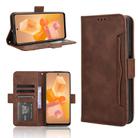 For Infinix Hot 40i 4G Skin Feel Calf Texture Card Slots Leather Phone Case(Brown) - 1