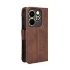 For Infinix Hot 40i 4G Skin Feel Calf Texture Card Slots Leather Phone Case(Brown) - 3