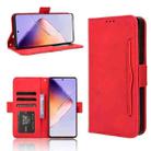 For Infinix Note 40 4G Skin Feel Calf Texture Card Slots Leather Phone Case(Red) - 1