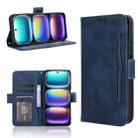 For Infinix Hot 50 4G Skin Feel Calf Texture Card Slots Leather Phone Case(Blue) - 1