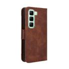 For Infinix Hot 50 4G Skin Feel Calf Texture Card Slots Leather Phone Case(Brown) - 3