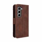 For Infinix Hot 50 Pro 4G Skin Feel Calf Texture Card Slots Leather Phone Case(Brown) - 3