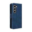 For Infinix Hot 50 Pro+ 4G Skin Feel Calf Texture Card Slots Leather Phone Case(Blue) - 3