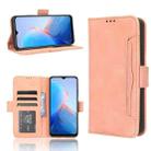 For Tecno Camon 20 Pro Skin Feel Calf Texture Card Slots Leather Phone Case(Pink) - 1