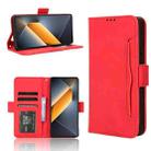 For Tecno Pova 6 Pro 5G Skin Feel Calf Texture Card Slots Leather Phone Case(Red) - 1