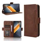 For Tecno Pova 6 Pro 5G Skin Feel Calf Texture Card Slots Leather Phone Case(Brown) - 1