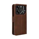 For Tecno Pova 6 Pro 5G Skin Feel Calf Texture Card Slots Leather Phone Case(Brown) - 3