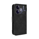 For Tecno Pova 6 4G Skin Feel Calf Texture Card Slots Leather Phone Case(Black) - 3