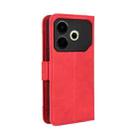 For Tecno Pova 6 Neo 4G Skin Feel Calf Texture Card Slots Leather Phone Case(Red) - 3