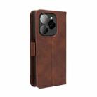 For Tecno Spark 20 Pro 5G Skin Feel Calf Texture Card Slots Leather Phone Case(Brown) - 3