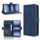 For Tecno Spark 40 4G Skin Feel Calf Texture Card Slots Leather Phone Case(Blue) - 1