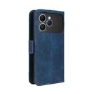 For Tecno Spark 40 4G Skin Feel Calf Texture Card Slots Leather Phone Case(Blue) - 3