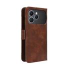 For Tecno Spark 40 4G Skin Feel Calf Texture Card Slots Leather Phone Case(Brown) - 3