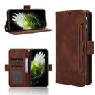 For Tecno Spark 40 Pro 4G Skin Feel Calf Texture Card Slots Leather Phone Case(Brown) - 1