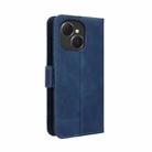 For Tecno Spark 40C Skin Feel Calf Texture Card Slots Leather Phone Case(Blue) - 3
