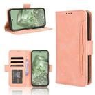 For Google Pixel 8a Skin Feel Calf Texture Card Slots Leather Phone Case(Pink) - 1