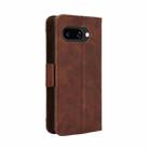 For Google Pixel 9a Skin Feel Calf Texture Card Slots Leather Phone Case(Brown) - 3