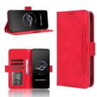 For ASUS ROG Phone 7 Skin Feel Calf Texture Card Slots Leather Phone Case(Red) - 1