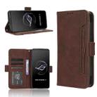 For ASUS ROG Phone 7 Skin Feel Calf Texture Card Slots Leather Phone Case(Brown) - 1