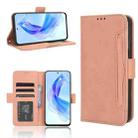 For Honor X50i Big Hole / 90 Lite Skin Feel Calf Texture Card Slots Leather Phone Case(Pink) - 1