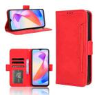 For Honor X6a 4G Skin Feel Calf Texture Card Slots Leather Phone Case(Red) - 1