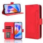For Honor X5 Plus Skin Feel Calf Texture Card Slots Leather Phone Case(Red) - 1