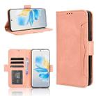 For Honor 100 5G Skin Feel Calf Texture Card Slots Leather Phone Case(Pink) - 1