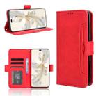 For Honor 100 Pro 5G Skin Feel Calf Texture Card Slots Leather Phone Case(Red) - 1