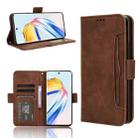 For Honor X9b 5G Skin Feel Calf Texture Card Slots Leather Phone Case(Brown) - 1