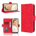 For Oukitel C32 Skin Feel Calf Texture Card Slots Leather Phone Case(Red) - 1