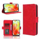 For Oukitel C33 Skin Feel Calf Texture Card Slots Leather Phone Case(Red) - 1