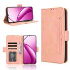 For Oukitel C53 Skin Feel Calf Texture Card Slots Leather Phone Case(Pink) - 1