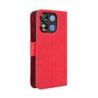 For Oukitel C57S Skin Feel Calf Texture Card Slots Leather Phone Case(Red) - 3