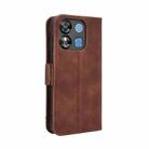 For Oukitel C57S Skin Feel Calf Texture Card Slots Leather Phone Case(Brown) - 3