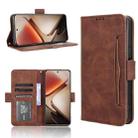 For Oukitel C58 / C58 Pro Skin Feel Calf Texture Card Slots Leather Phone Case(Brown) - 1