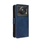 For Oukitel C60 / C60 Pro Skin Feel Calf Texture Card Slots Leather Phone Case(Blue) - 3