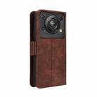 For Oukitel C60 / C60 Pro Skin Feel Calf Texture Card Slots Leather Phone Case(Brown) - 3