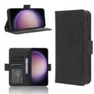 For Samsung Galaxy S23 FE 5G Skin Feel Calf Texture Card Slots Leather Phone Case(Black) - 1