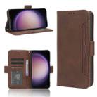 For Samsung Galaxy S23 FE 5G Skin Feel Calf Texture Card Slots Leather Phone Case(Brown) - 1