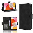 For Samsung Galaxy A15 Skin Feel Calf Texture Card Slots Leather Phone Case(Black) - 1
