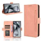 For Samsung Galaxy S24 Ultra 5G Skin Feel Calf Texture Card Slots Leather Phone Case(Pink) - 1