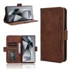 For Samsung Galaxy S24 Ultra 5G Skin Feel Calf Texture Card Slots Leather Phone Case(Brown) - 1