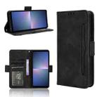 For Sony Xperia 5 V 2023 Skin Feel Calf Texture Card Slots Leather Phone Case(Black) - 1